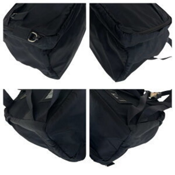 PRADA Tessuto Triangle Black Nylon Rucksack Backpack - Picture 3 of 9